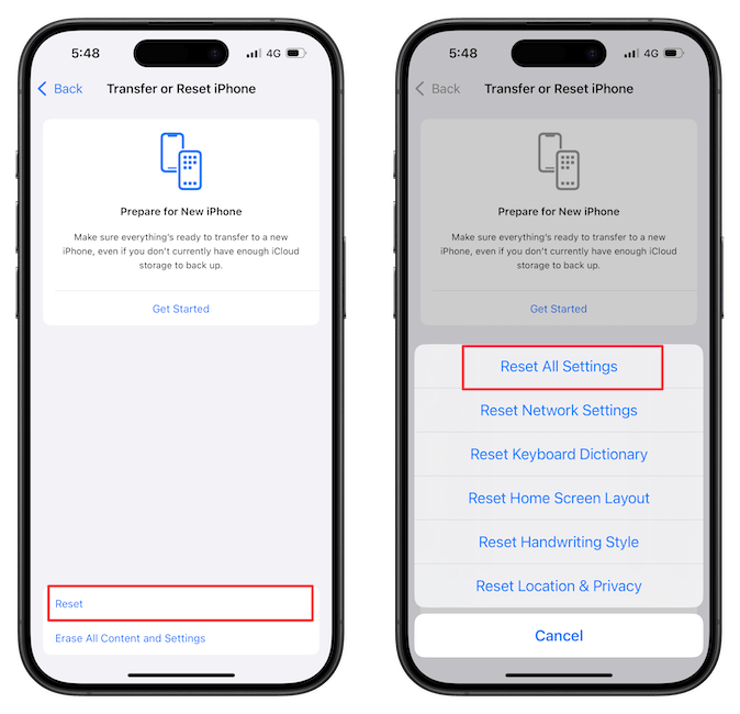 Kontrollzentrum in iOS 18 zurücksetzen