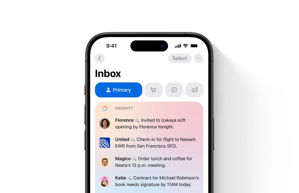 Mail iOS 18.2