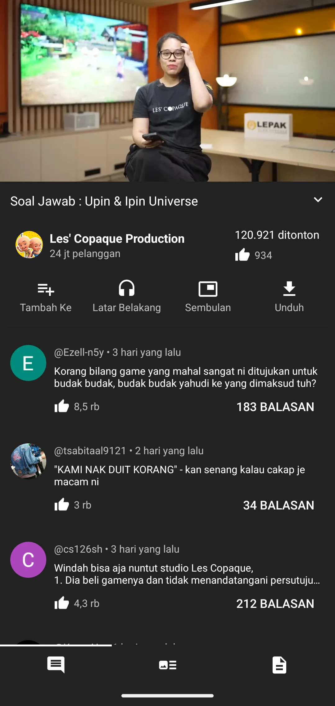 Controversy of Upin & Ipin Universe Game and Les’ Copaque Production