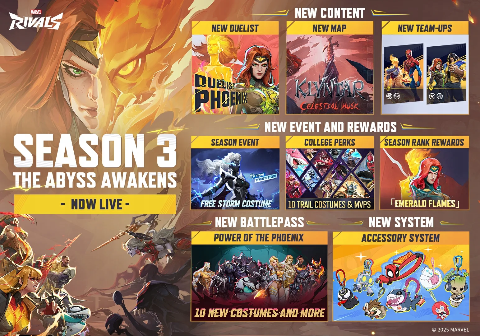 Marvel Rivals Season 3: The Abyss Awakens Officially Launched