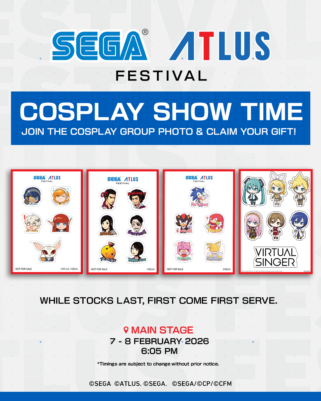 SEGA ATLUS Festival will be held in Jakarta on February 7–8, 2026.