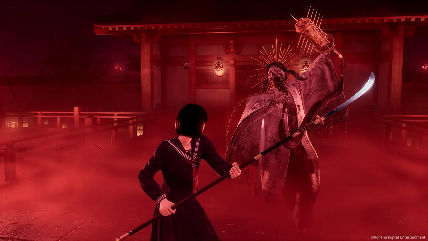 Silent Hill f highlights action elements with a close combat system.
