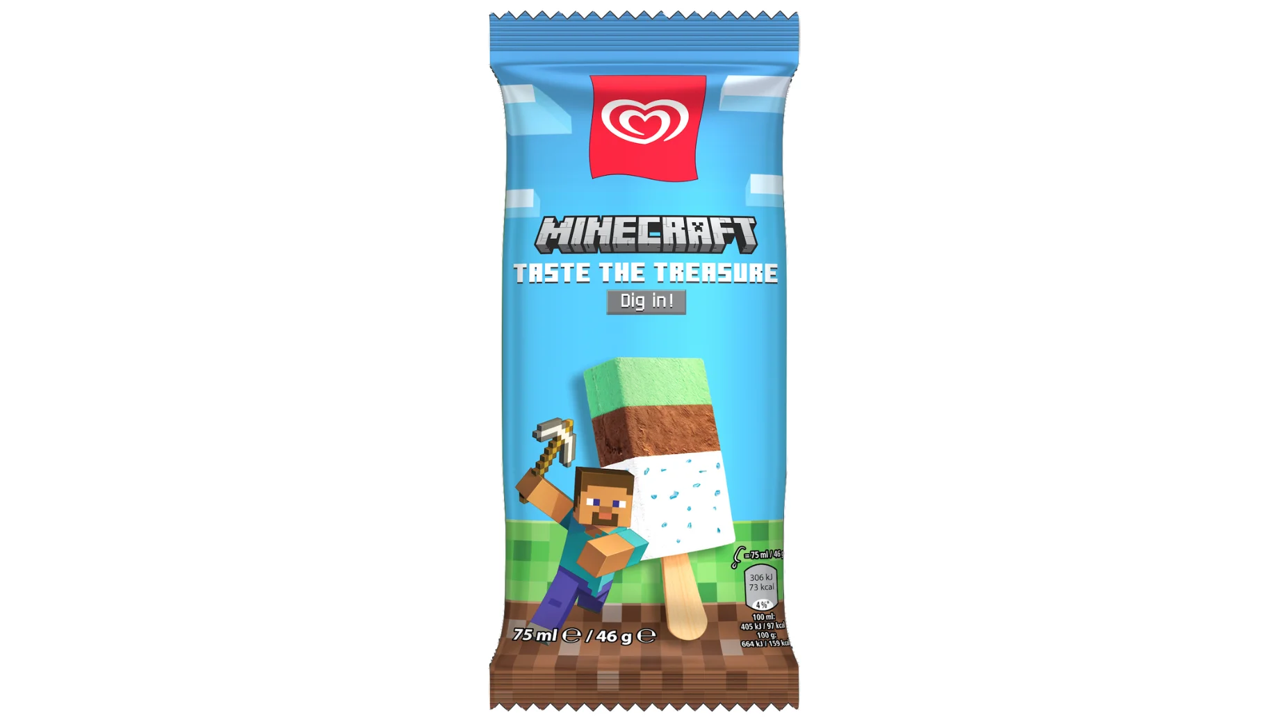 Wall's lance une glace en édition limitée sur le thème de Minecraft