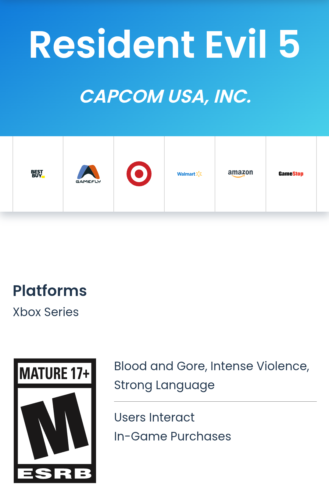 ESRBリスティングが『バイオハザード5』リメイクの憶測を呼ぶ