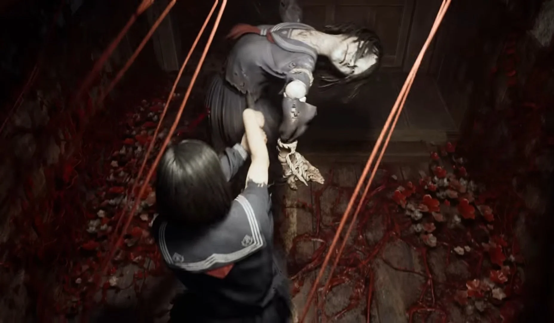 Silent Hill f는 근접 전투 시스템 중심의 액션 요소를 부각시킵니다.