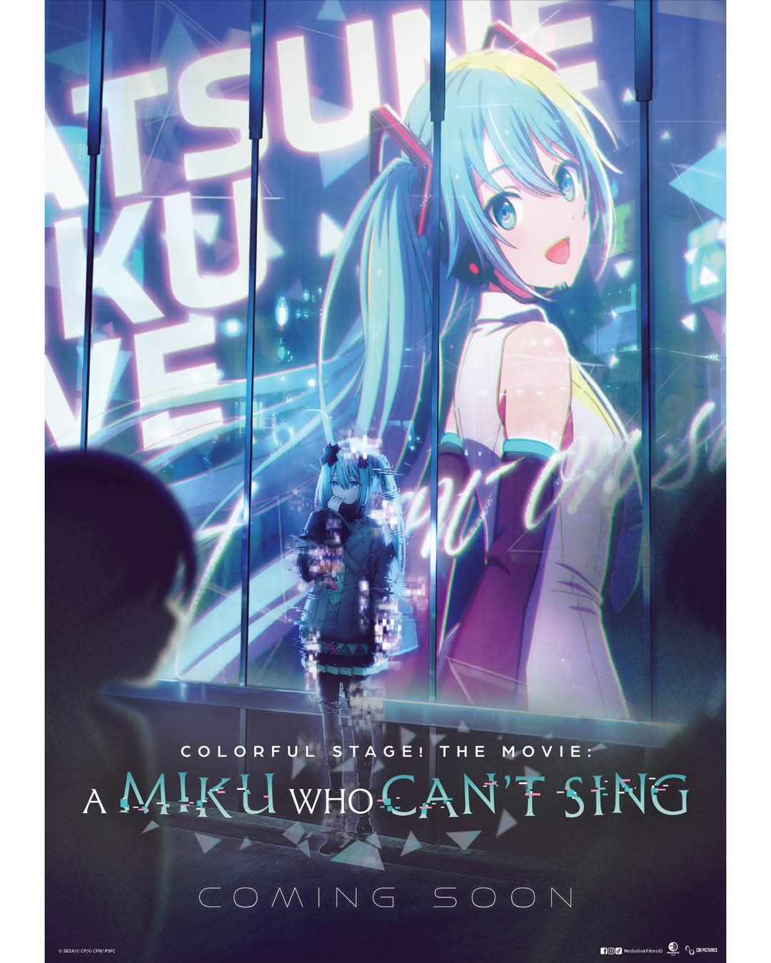 Sebuah adaptasi film yang terinspirasi oleh permainan ritme yang menampilkan penyanyi virtual populer dan mengumpulkan lebih dari 39 juta unduhan di seluruh dunia, COLORFUL STAGE! The Movie: A Miku Who Can't Sing akan segera hadir di bioskop.