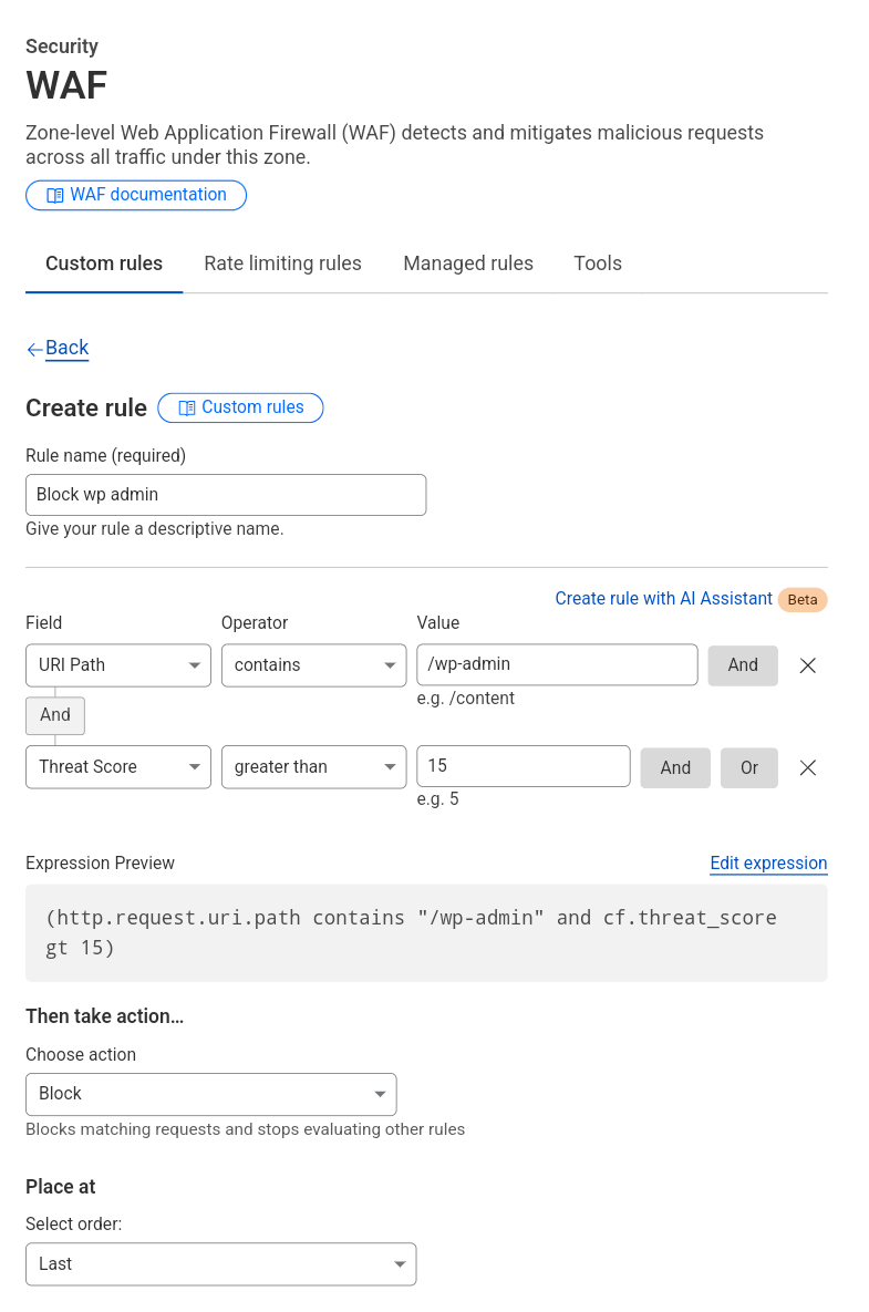 Cloudflare WAF