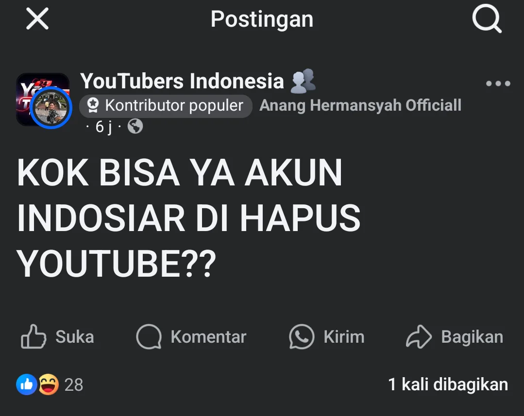 Hiks! YouTube Indosiar Diretas, Tayangkan Live Crypto Sebelum Dihapus YouTube