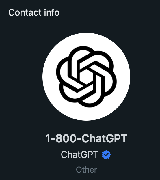 1-800-ChatGPT