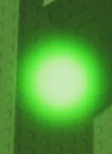 Shining green orbs on the Beanstalk