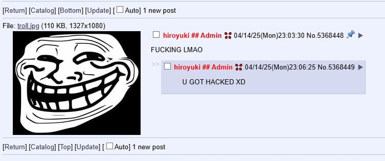 Situs imageboard terkenal 4chan down setelah kena hack besar-besaran