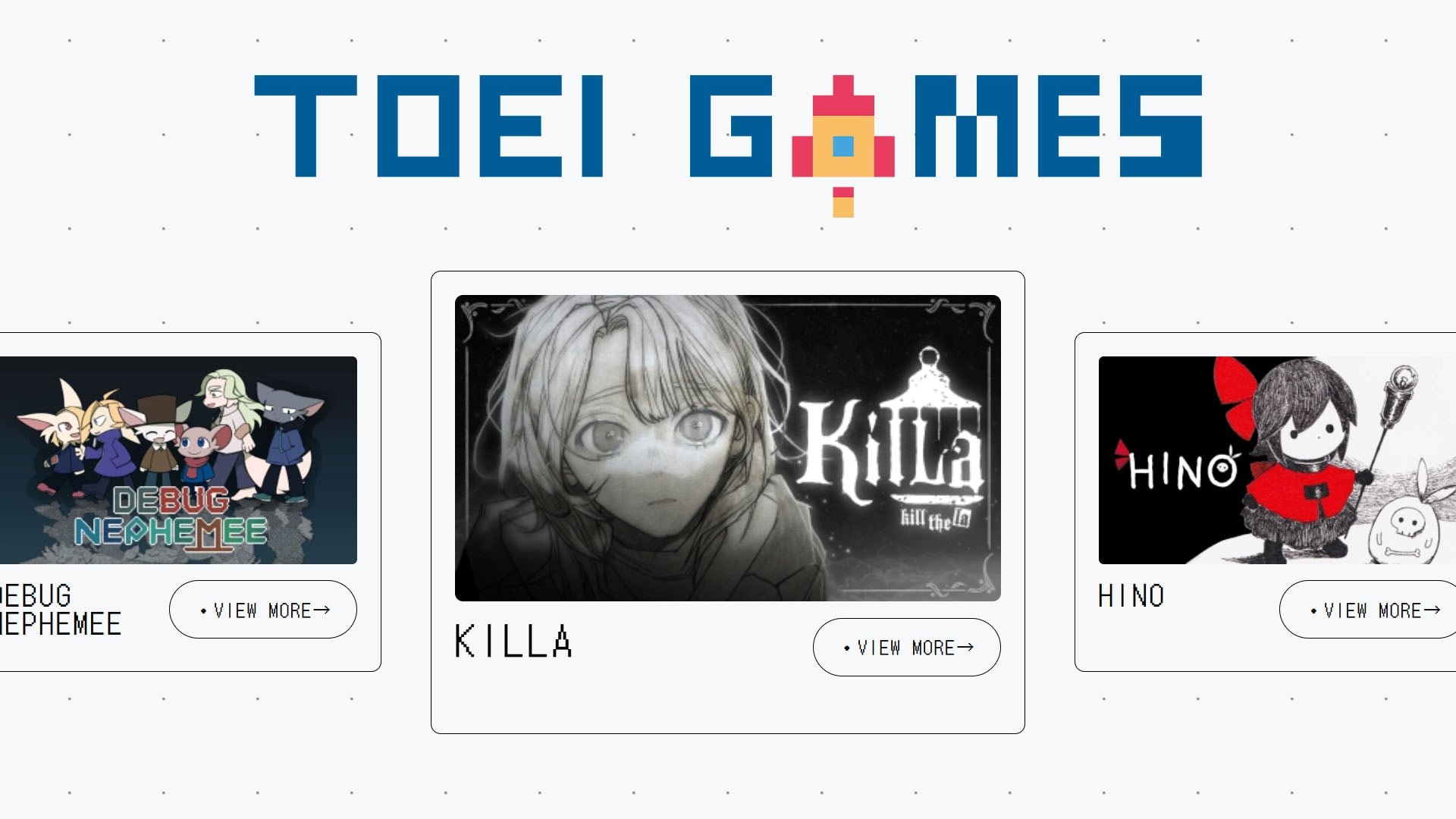 Toei Games Resmi Diumumkan, Rilis 3 Game PC Baru di Steam: KILLA, HINO, DEBUG NEPHEMEE