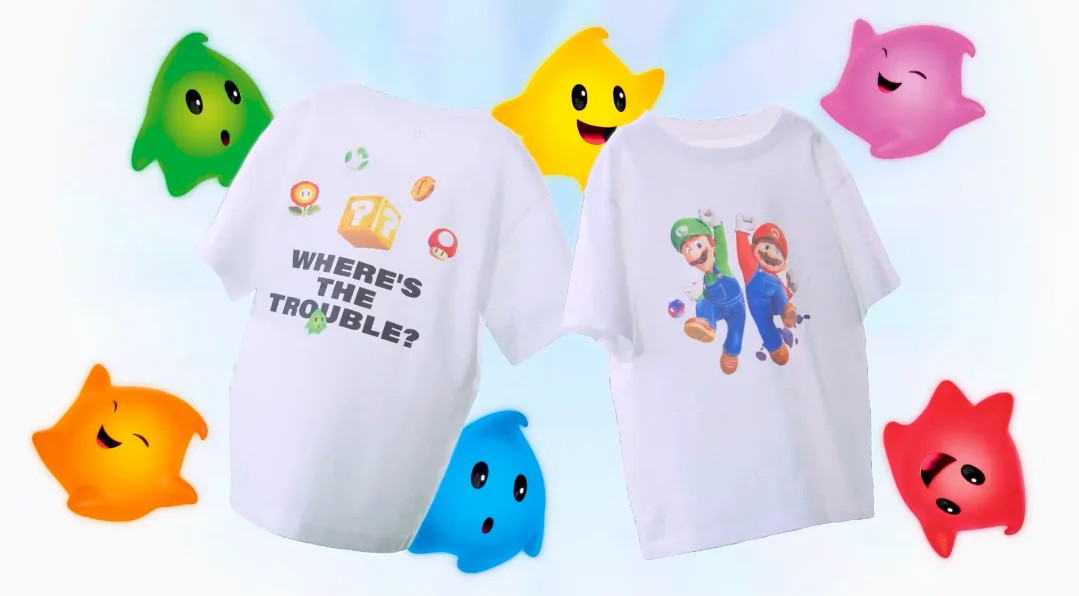 UNIQLO UT コレクション「スーパーマリオギャラクシー映画」をリリース：男性と子供用に利用可能
