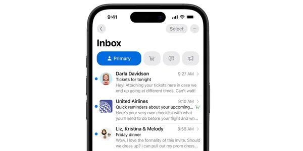 Apple stellt die neue Email-App in iOS 18.2 vor