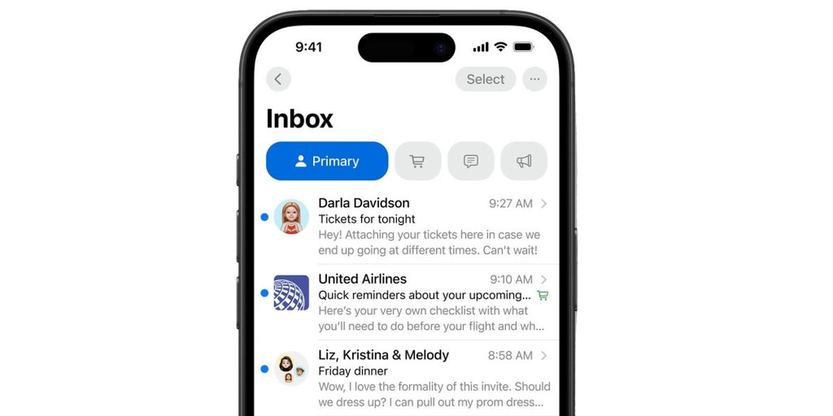 Apple introduces a new Email app in iOS 18.2