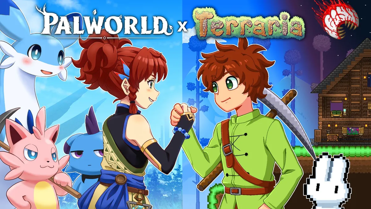 Palworld et Terraria annoncent un événement crossover qui se tiendra en 2025