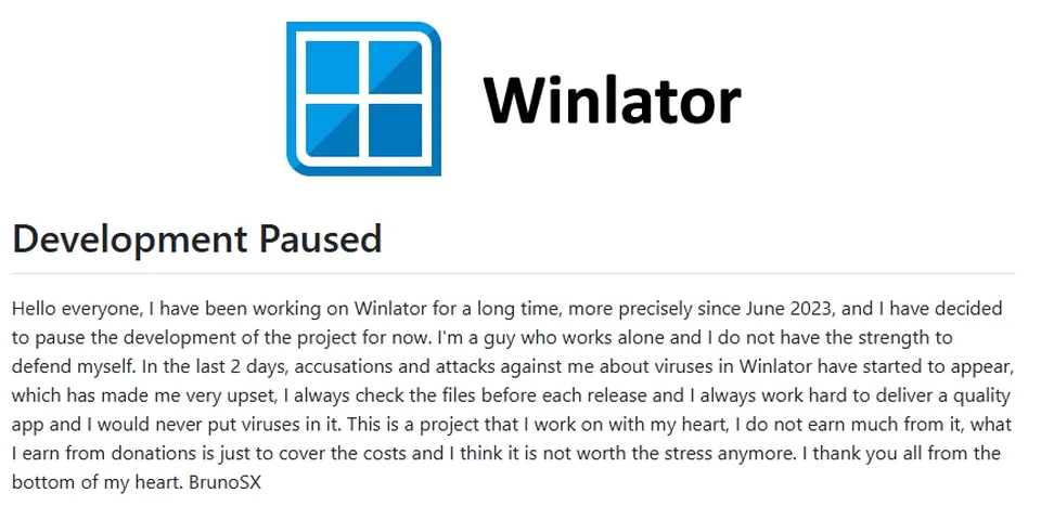 Developer Winlator Menghentikan Sementara Pengembangan Emulator nya