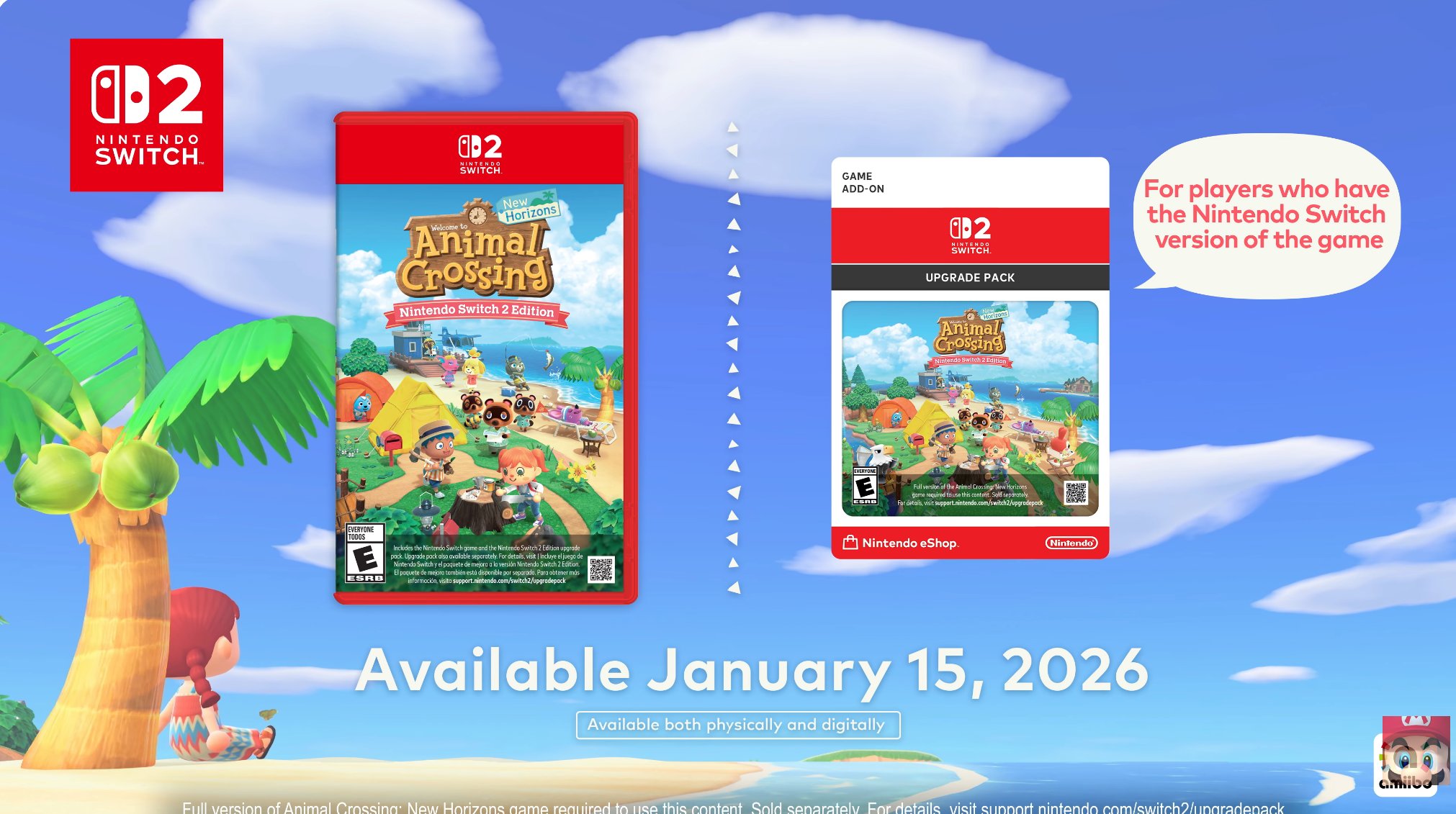 動物之森:新地平線 登陸任天堂Switch 2